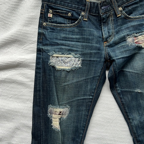 Adriano Goldschmied distressed jeans, size 26R, tomboy boyfriend fit - Picture 2 of 12